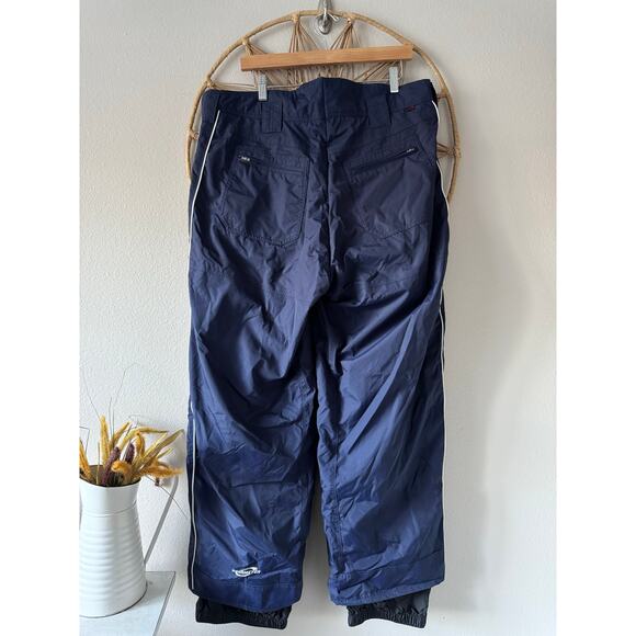 Womens Blue White Waterproof Obermeyer Snowboard Ski Pants ATC AC Insulated Sz18 - Picture 8 of 13